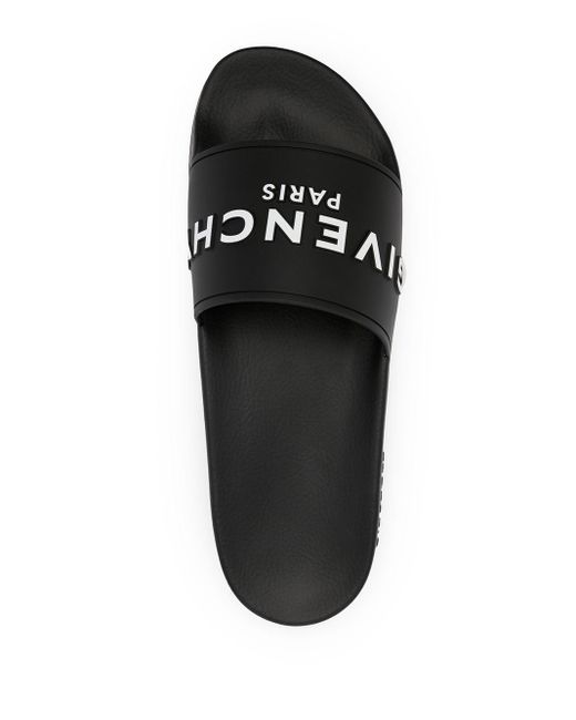 Sandalias con logo en contraste Givenchy de hombre de color Negro - Lyst