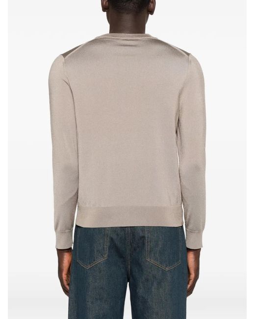 Sandro Natural Crew-Neck Long-Sleeve Sweater for men