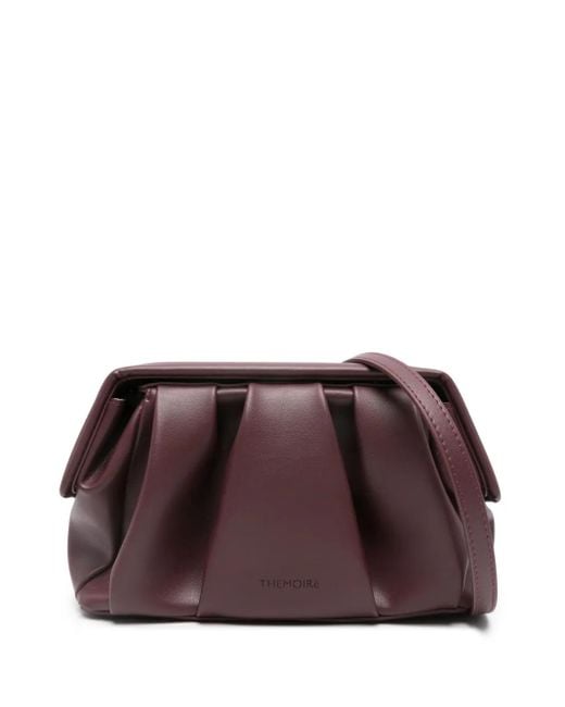 THEMOIRÈ Purple Pleated Flap Cluch Bag