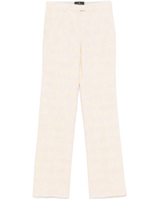 Etro White Karierte Hose