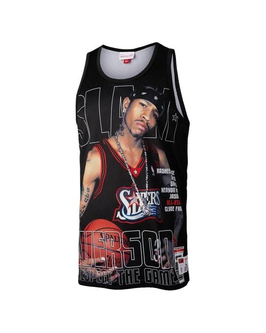 Mitchell & Ness Black Allen Iverson Tank Top for men
