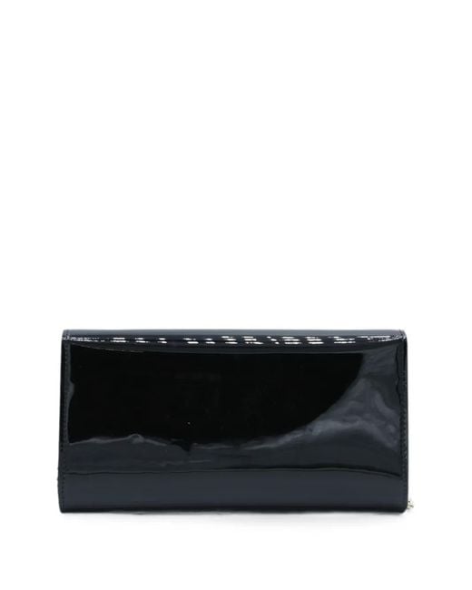 Jimmy Choo Black Emmie Patent-Leather Clutch Bag