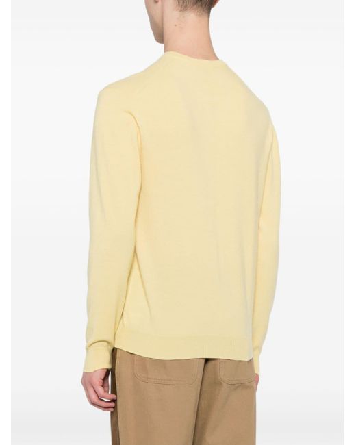 N.Peal Cashmere Yellow Burlington Organic-cashmere Jumper for men