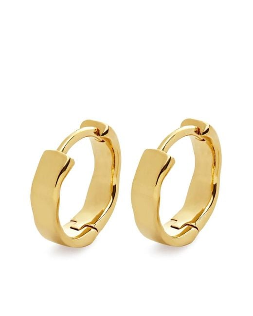 Monica Vinader Metallic Siren Muse Huggie-Hoop Earrings