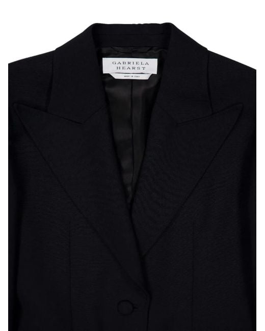Gabriela Hearst Black Single-Button Wool Blazer