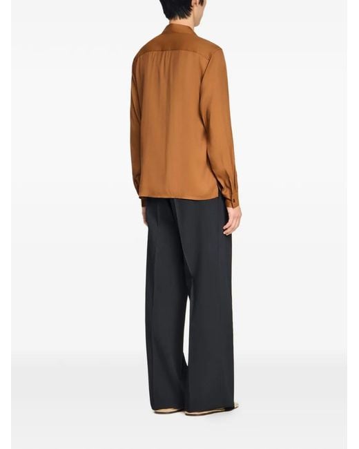 Sandro Brown Flowy Shirt for men