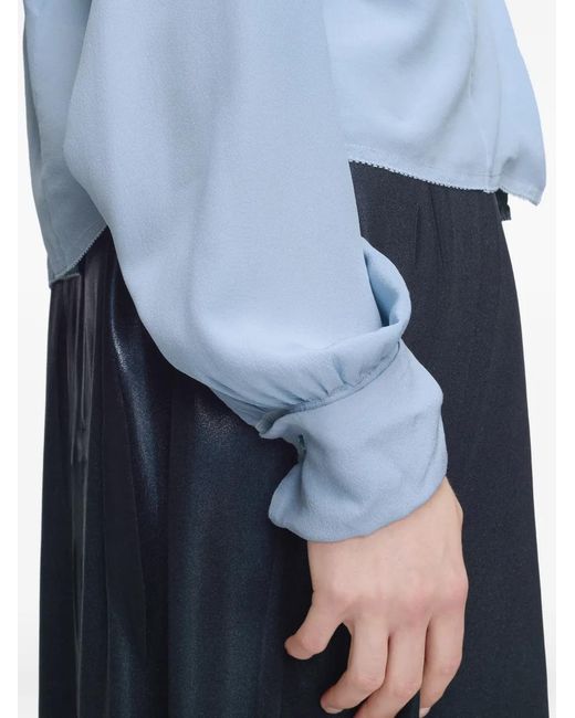 Maison Margiela Blue Pocket Long-Sleeved Shirt
