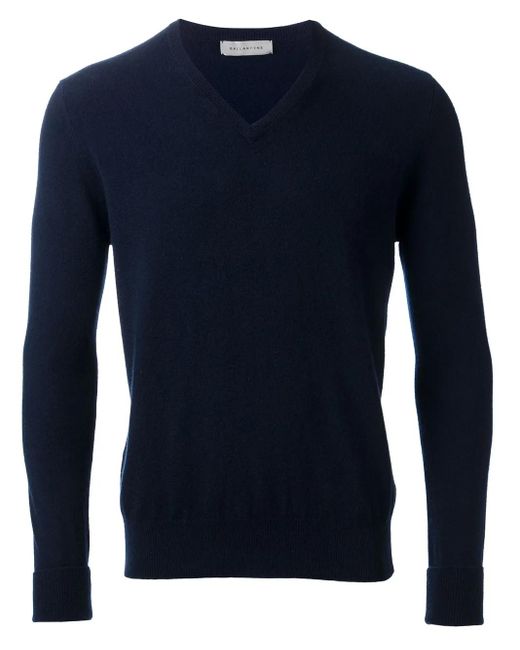 メンズ Ballantyne V-neck Sweater Blue