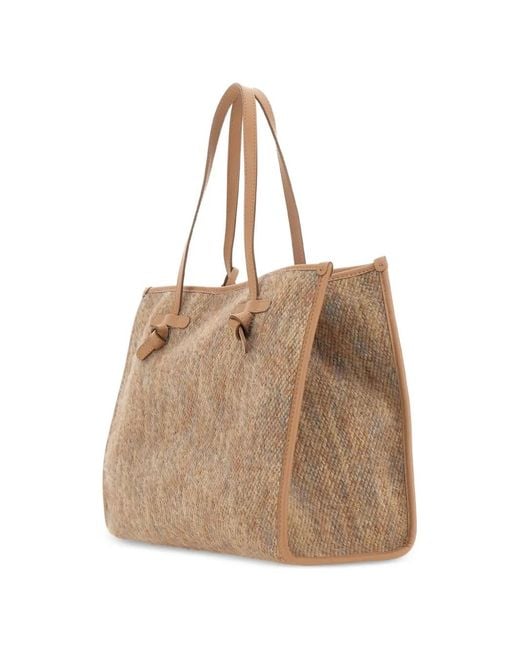 MARCELLA CLUB Natural Grand Sac Porté Épaule Marcella En Effet Bouclé