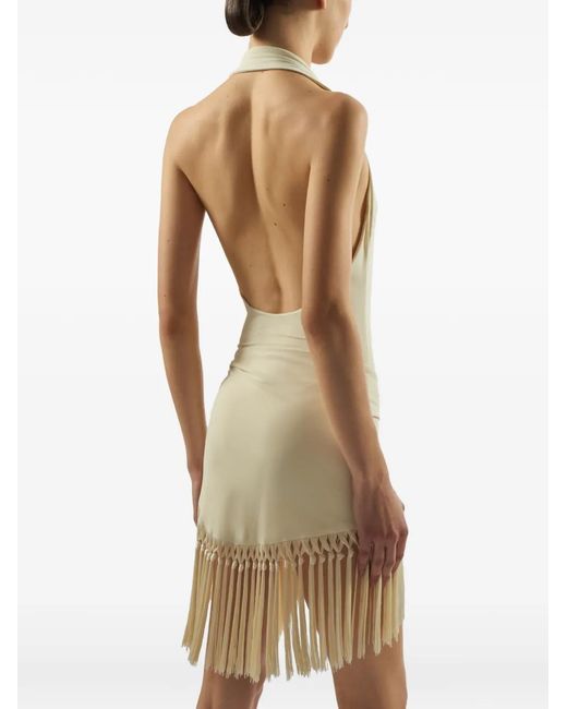 Taller Marmo White Grand Tropicana Fringed-Detail Swimsuit