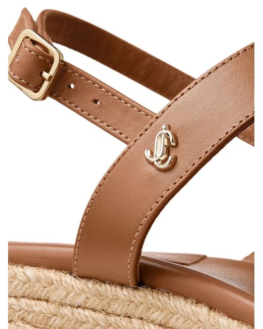 Jimmy Choo Brown 60Mm Theia Espadrilles