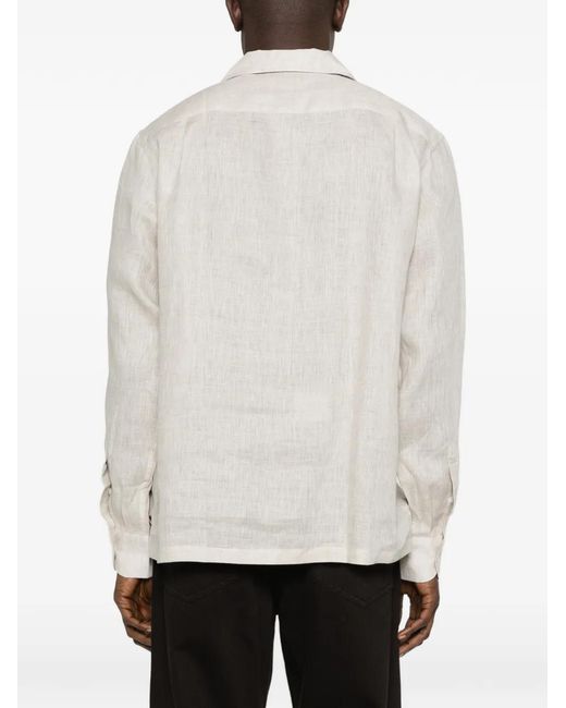 Lardini White Pocket Polo Shirt for men
