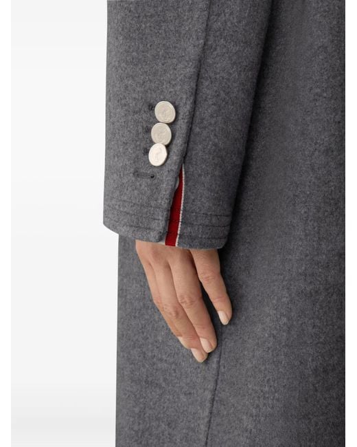 Thom Browne Gray Long-Sleeves Coat