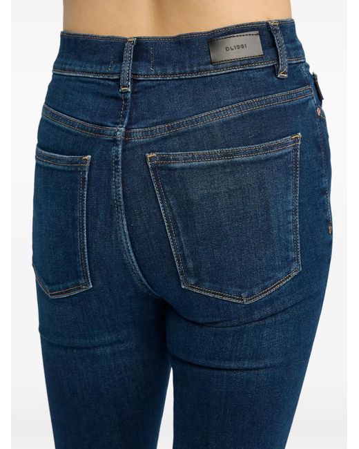 DL1961 Blue High-Rise Bootcut Jeans