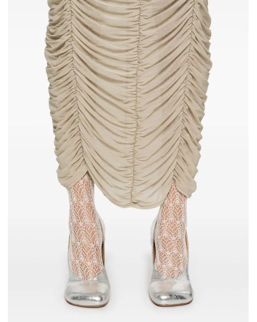 Elena Velez Natural Parlour Midi Skirt