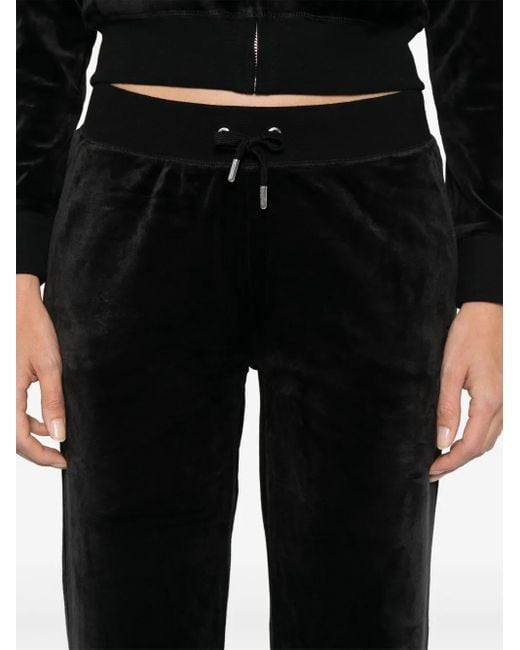 Juicy Couture Velvet Track Pants Black