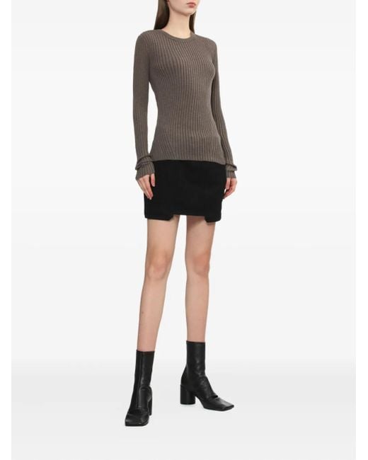 Helmut Lang Black Pockets Denim Mini Skirt