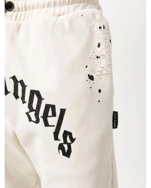Palm Angels White Straight-leg Track Pants for men