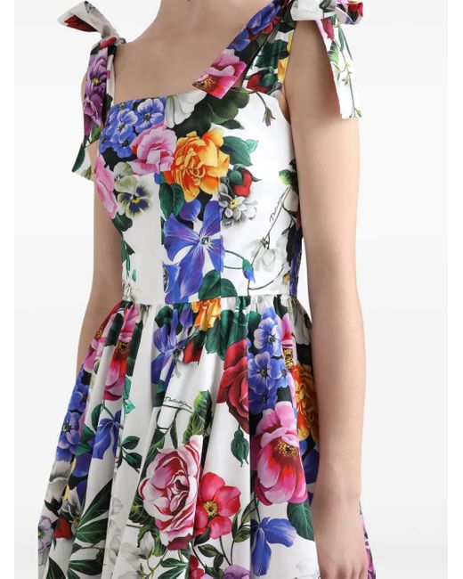 Dolce & Gabbana Multicolor Floral Print Dress
