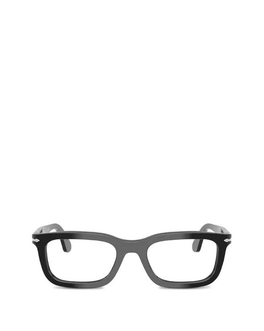 Persol White Brille Mit Eckigem Gestell