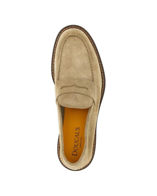 Doucal's Natural Suede Loafers for men