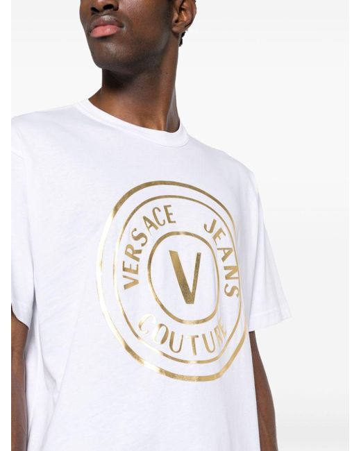 Versace White Logo T-Shirt for men
