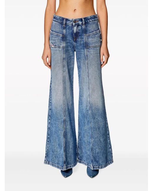 DIESEL Blue Bootcut And Flare Jeans D-Akii 09H95