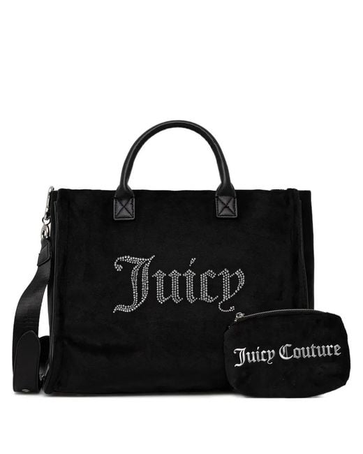 Juicy Couture Black Embellishment-Logo Tote Bag