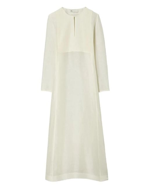 Vestido Tipo Caftán A Paneles Tory Burch de color White