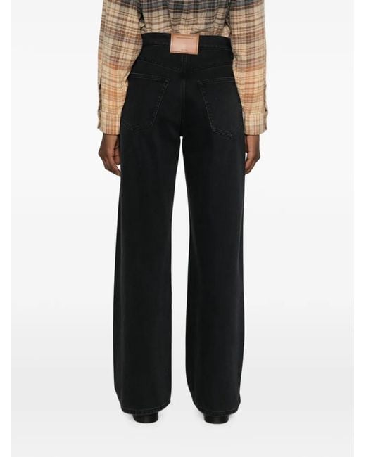 Alexander Wang Black Logo-Embellishment Buttoned Jeans