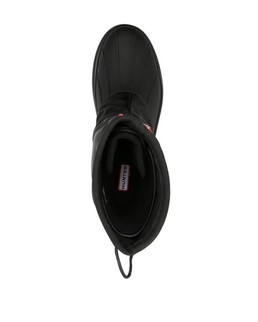 KENZO Black X Hunter Logo-Patch Boots for men