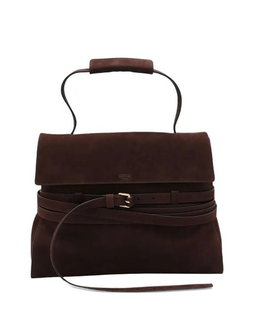 Moschino Black Buckle-Detail Tote Bag