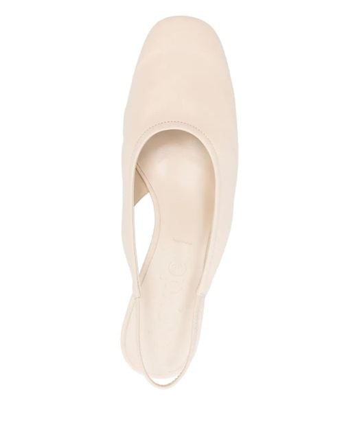 Aeyde Natural Dua Nappa Leather Creamy Shoes