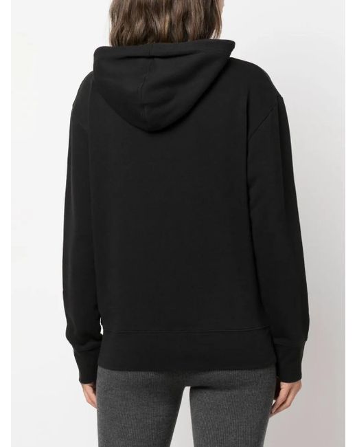 Vince Black Drawstring Pullover Hoodie