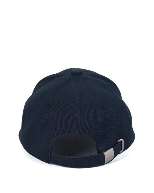 TRINITESTUDIO Blue Embroidered-Detail Logo-Patch Baseball Cap