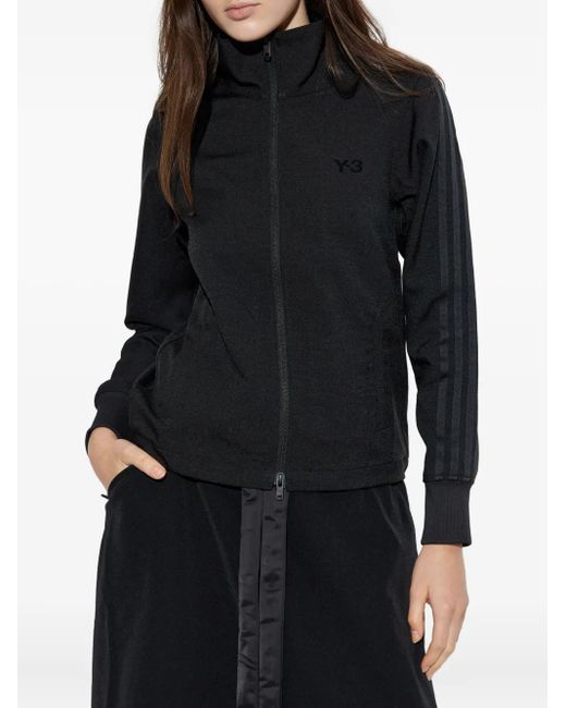 Y-3 Black Three-Stripe Arm Sweatshirt