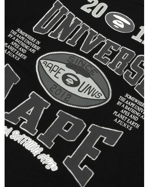 Aape By A Bathing Ape Black Ape Head Logo Long-Sleeved Sweatshirt for men
