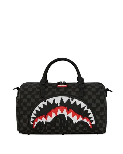 Borsa Tote A Quadri di Sprayground in Black da Uomo