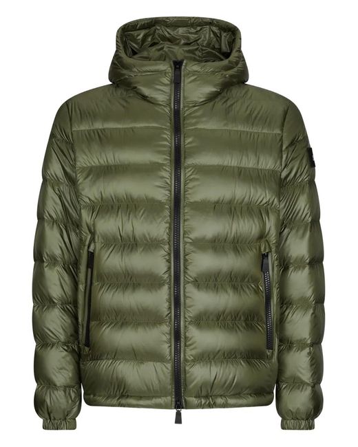 Add Quilted Hooded Down Jacket in Green for Men | Lyst UK