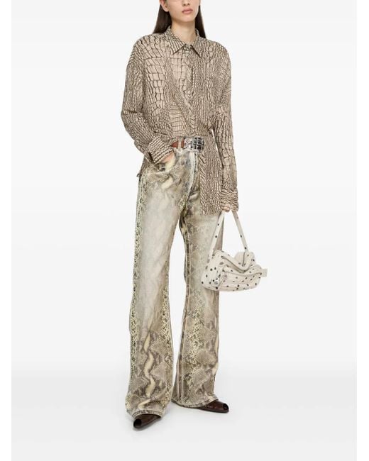 Acne Natural Printed Jeans