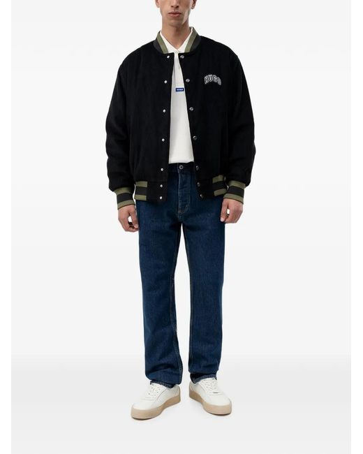 HUGO Black Varsity Jacket for men