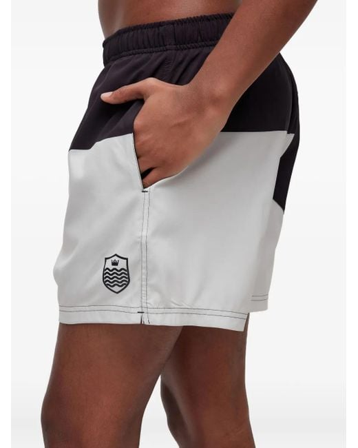 Osklen Zweifarbige Coat Of Arms Shorts Mit Logo in Black für Herren