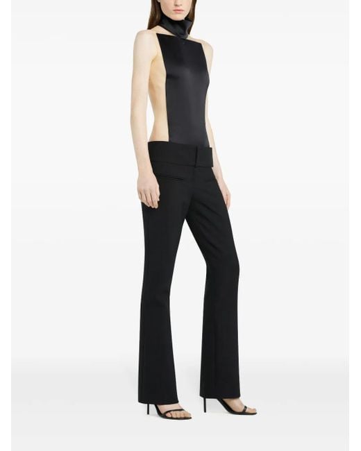 Courreges Black Belted Flared Pants