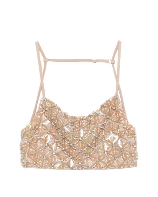 P.A.R.O.S.H. Natural Embellished Top