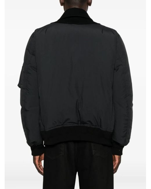 Sacai Black Double-Breasted Wool Jacket for men