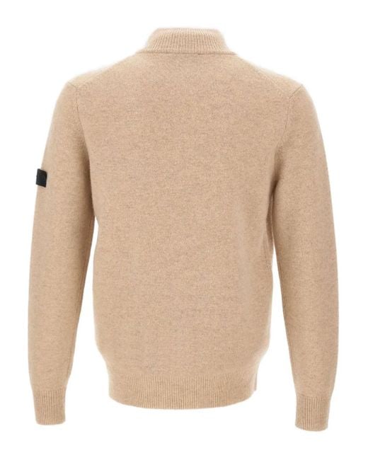 Peuterey Natural Half-Zip High-Neck Sweater for men