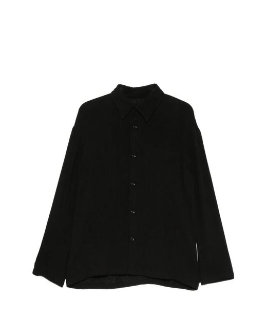 Sandro Black Long-Sleeve Buttoned Shirt for men