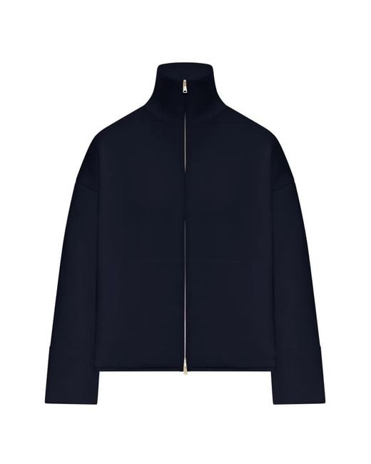 Max Mara Blue Zip-Up Cardigan