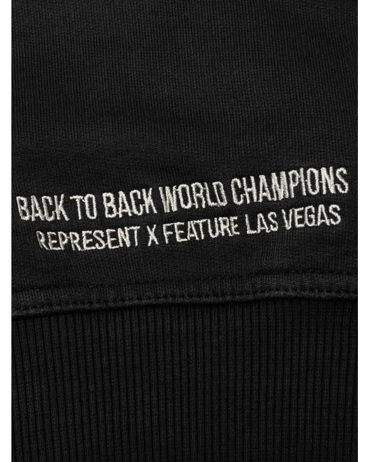 Represent Black X Feature Champions Hoodie for men