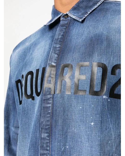DSquared² Blue Denim Shirt for men